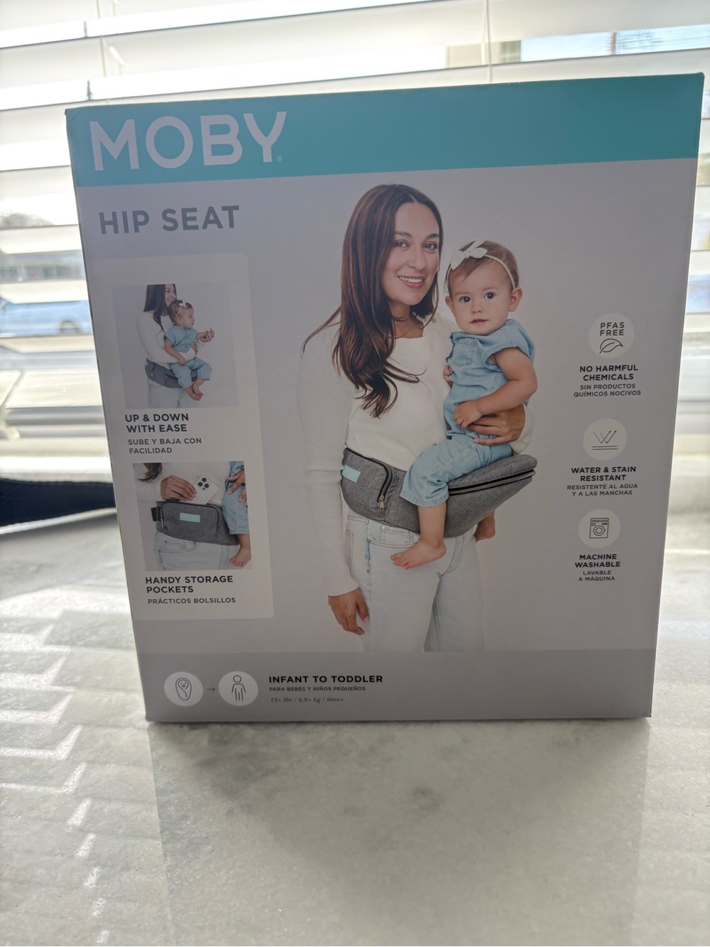 MOBY Hip Seat - Gray/Teal
